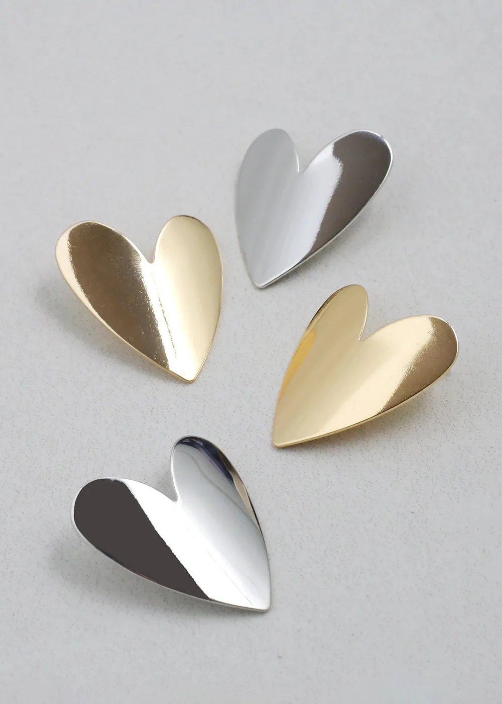 Modern Love Heart Earrings