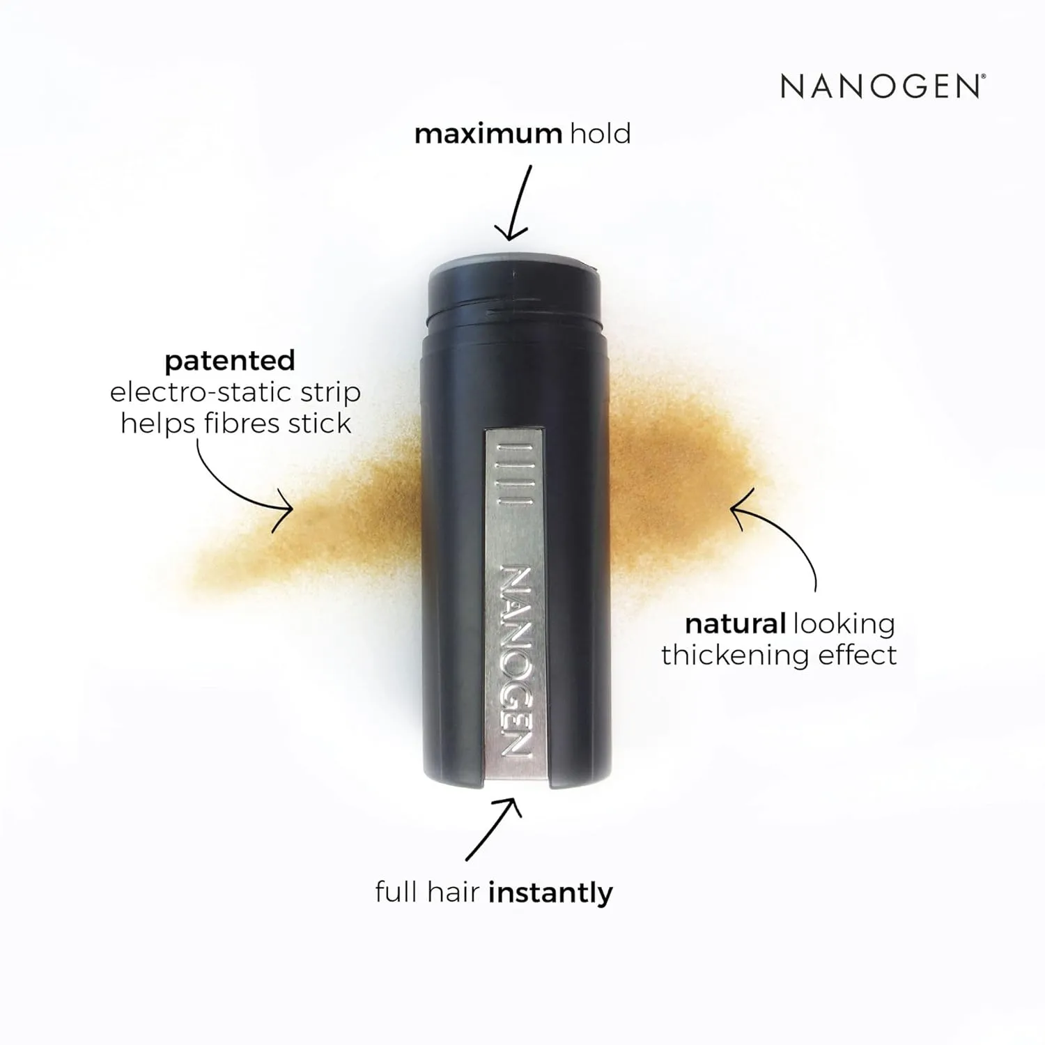 Nanogen Keratin Hair Fibres 15 Grams Shade No. 05 (Medium Brown)