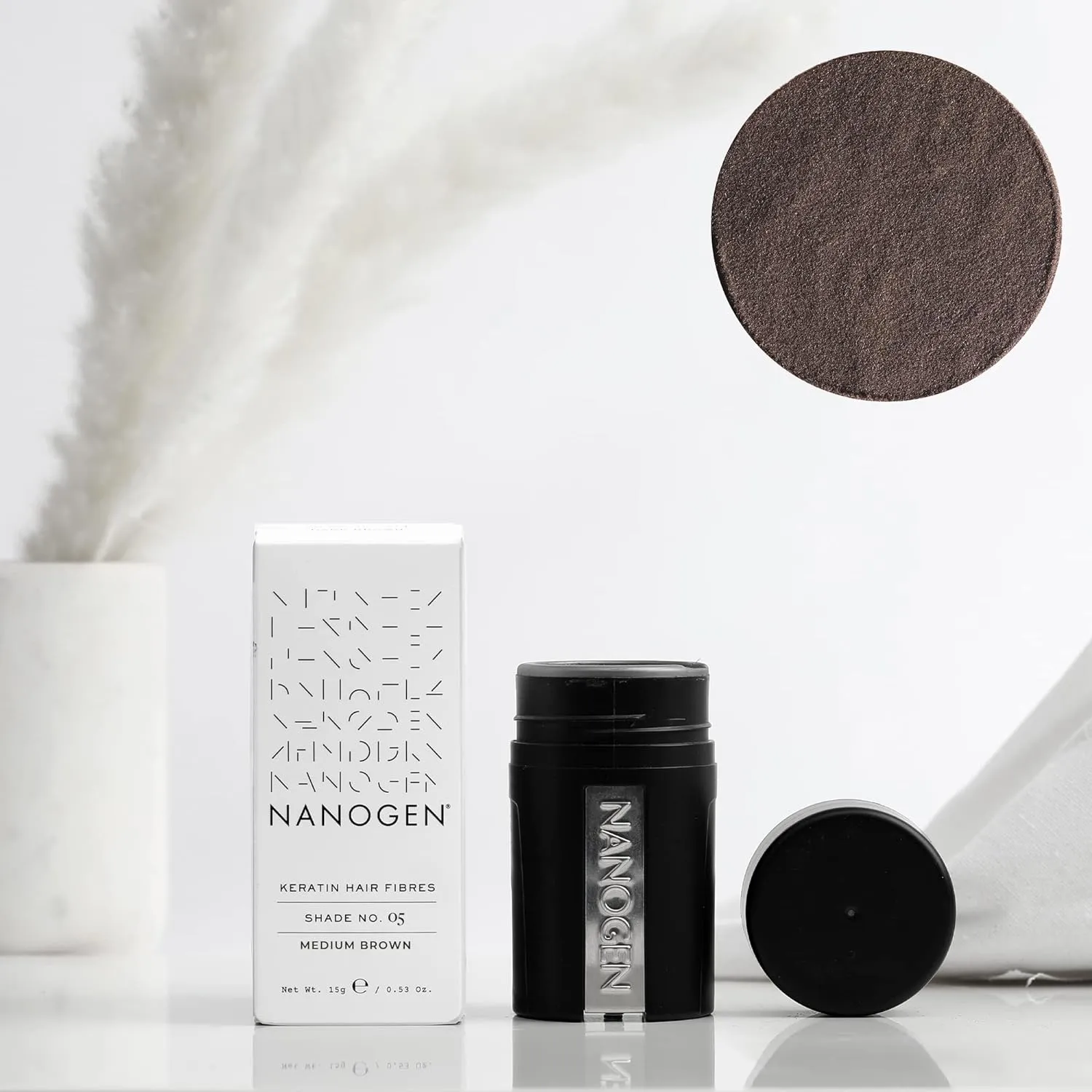 Nanogen Keratin Hair Fibres 15 Grams Shade No. 05 (Medium Brown)