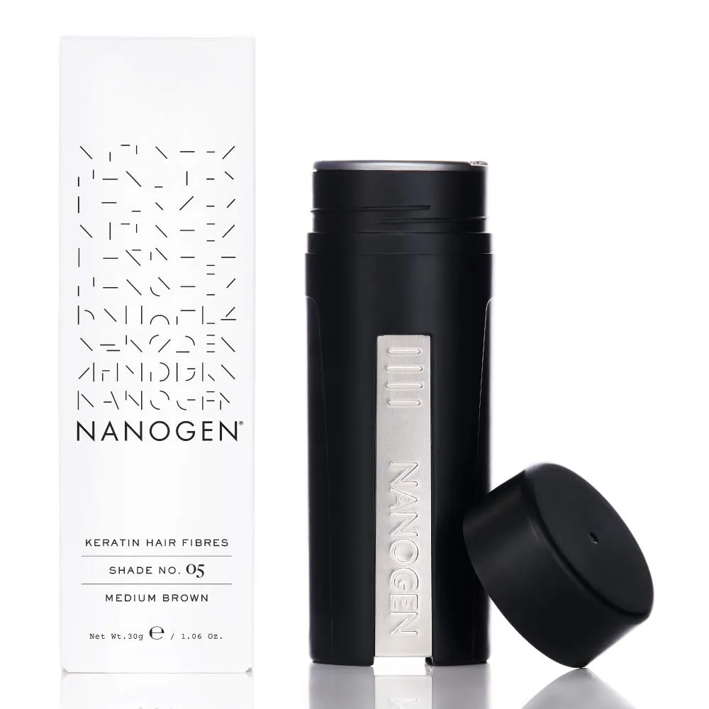 Nanogen Keratin Hair Fibres 30 Grams Shade No. 05 (Medium Brown)