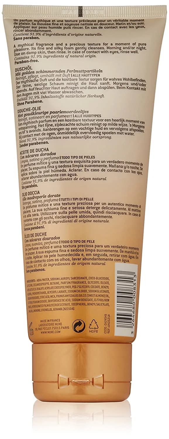 NUXE Prodigieux Shower Oil, 6.7 Fl Oz