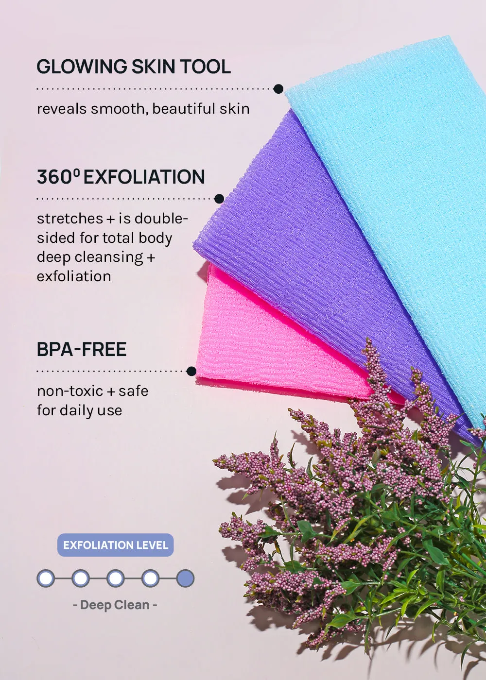 Official Key Items Exfoliating Bath Towel