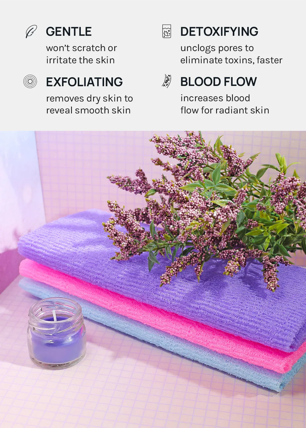 Official Key Items Exfoliating Bath Towel