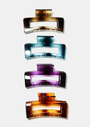 Ombre Rectangular Jaw Clips