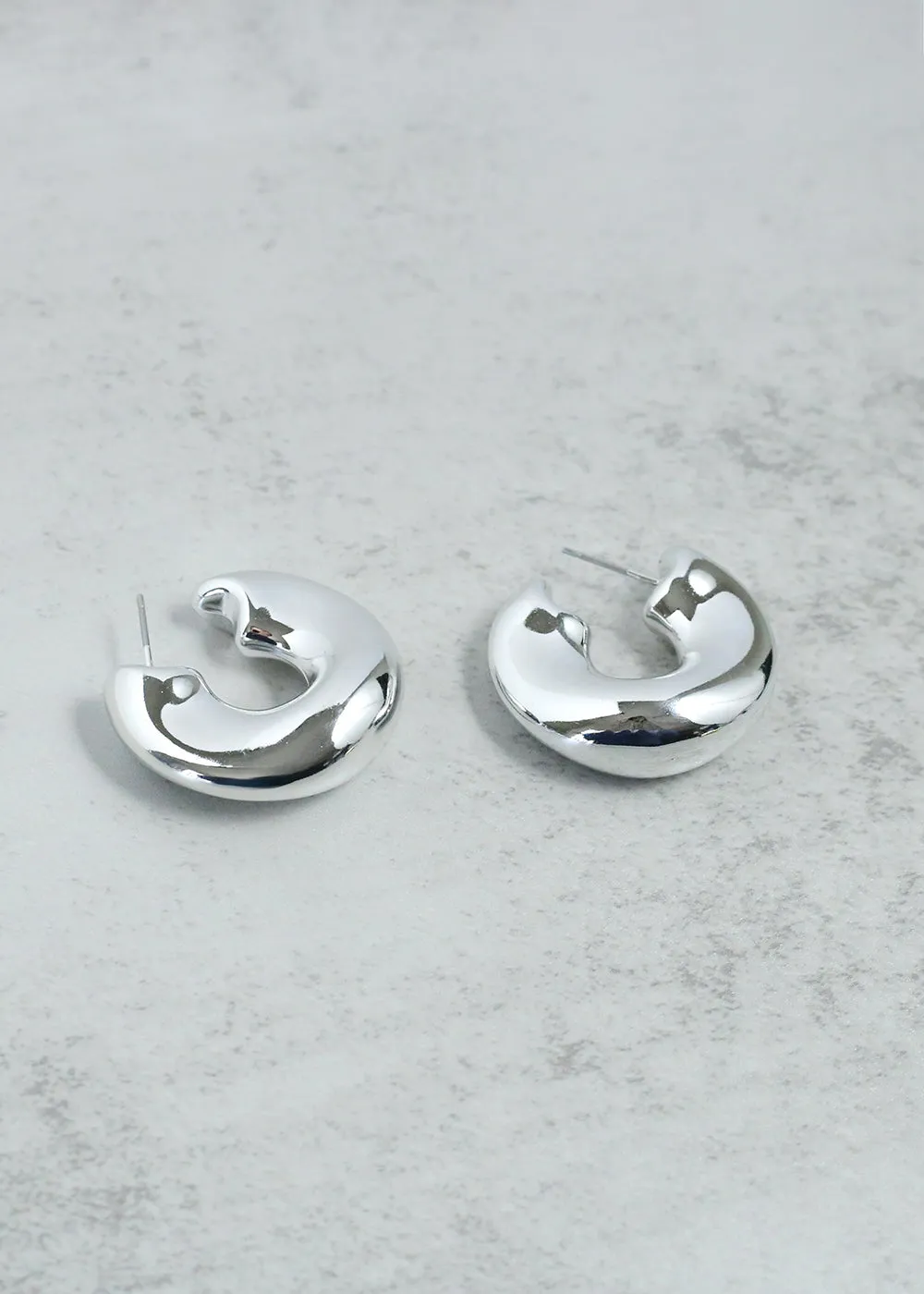 Open Wavy Hoop Earring