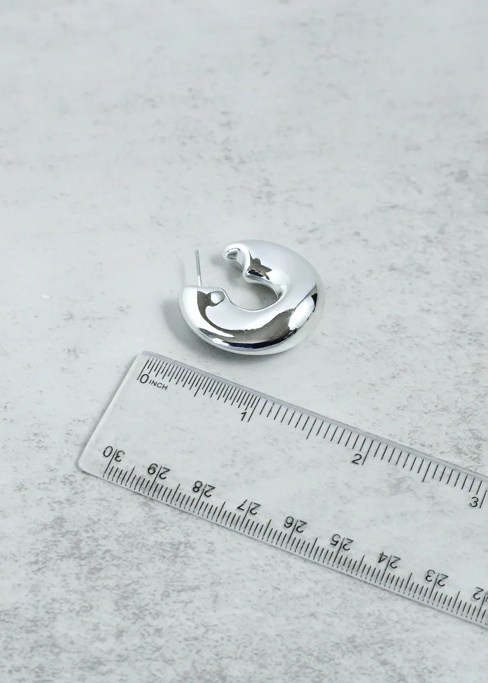Open Wavy Hoop Earring