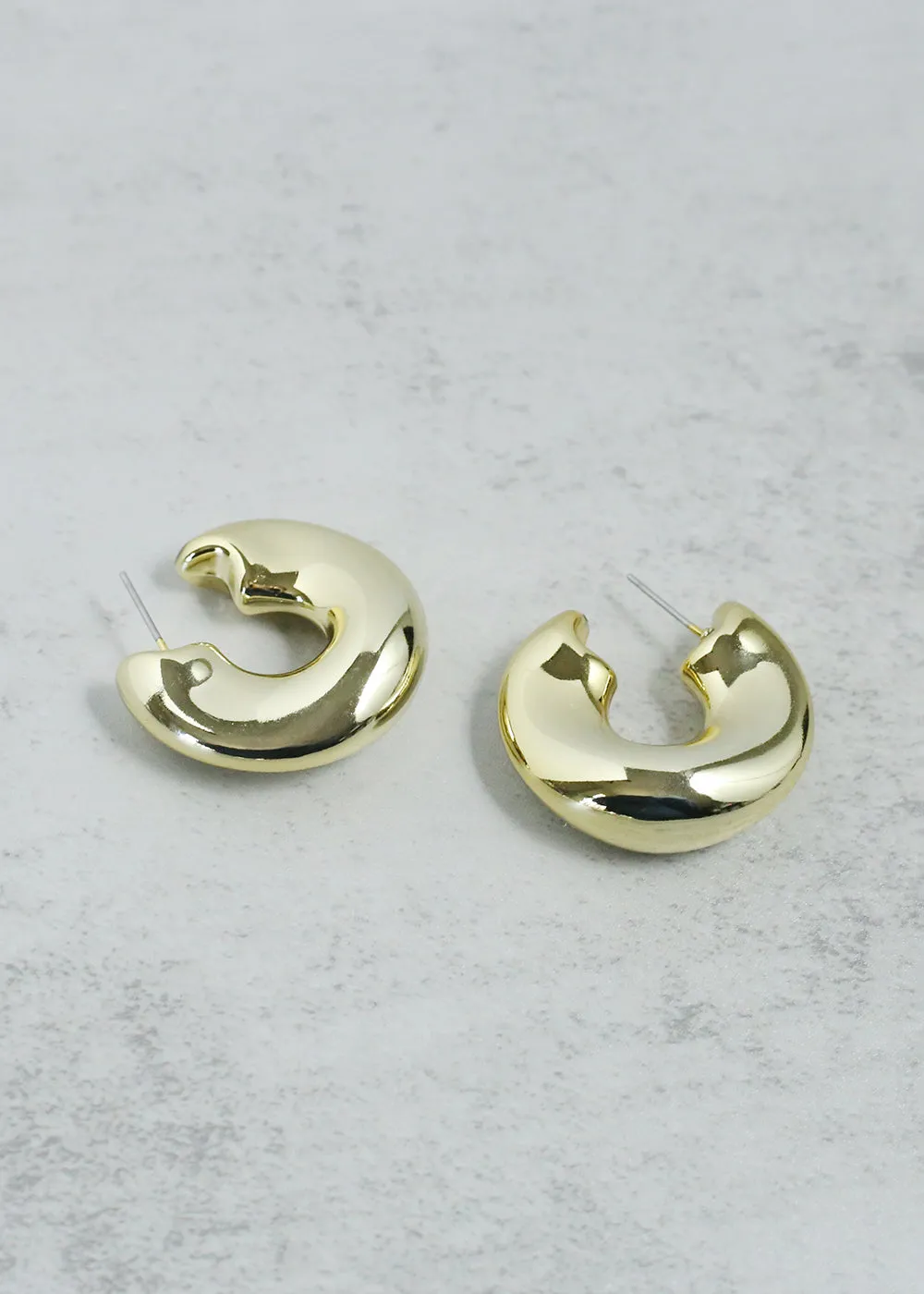 Open Wavy Hoop Earring