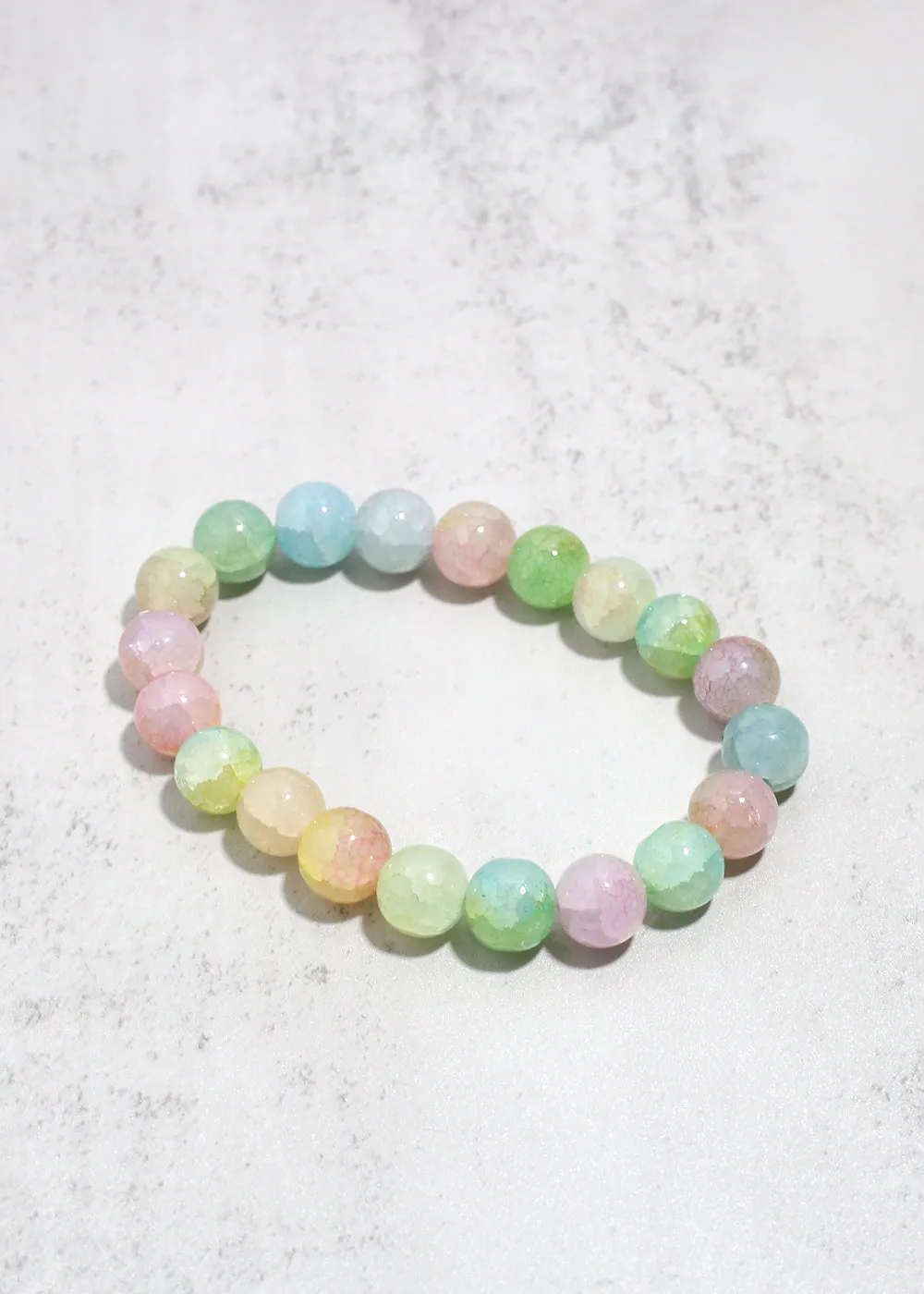 Pastel Marbled Beaded Bracelet