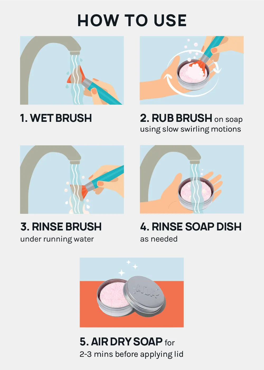 Paw Paw: Brush Cleaning Soap Peach