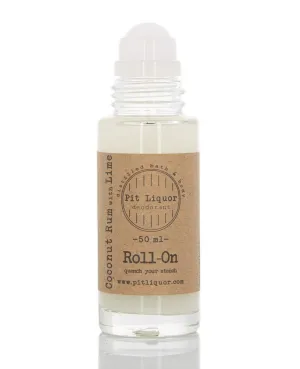 Pit Liquor Coconut Rum with Lime - 50ml Roller Deodorant Men's Roll-On Deodorant Travel Size 50ml bottle