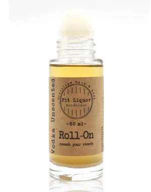 Pit Liquor Vodka Unscented Deodorant - 50ml Roller Men's Roll-On Deodorant Travel Size 50ml