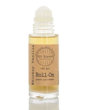 Pit Liquor Whiskey Vanilla Deodorant - 50ml Men's Roll-On Deodorant Travel Size 50ml