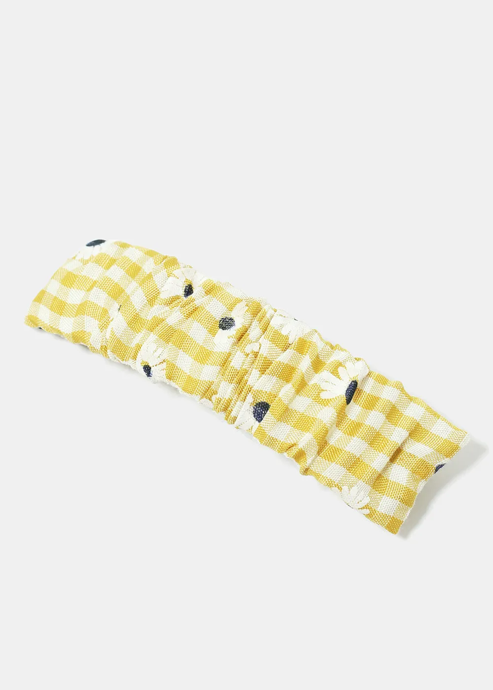 Plaid & Flower Print Hair Pin