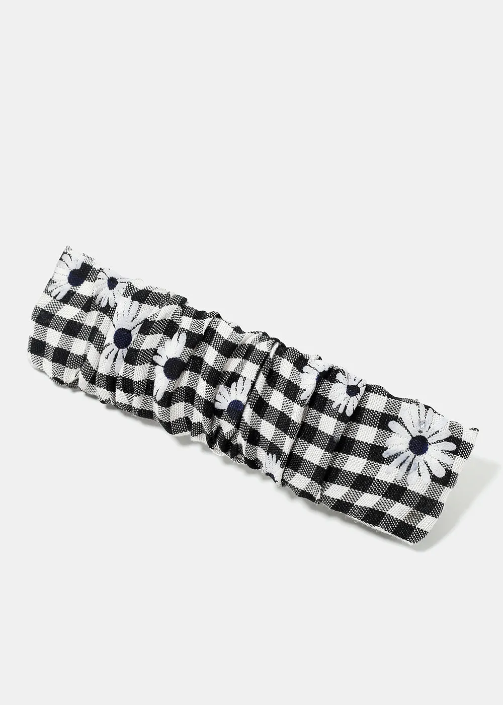 Plaid & Flower Print Hair Pin