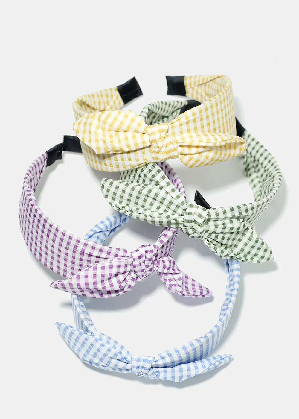 Plaid Headband with Bow