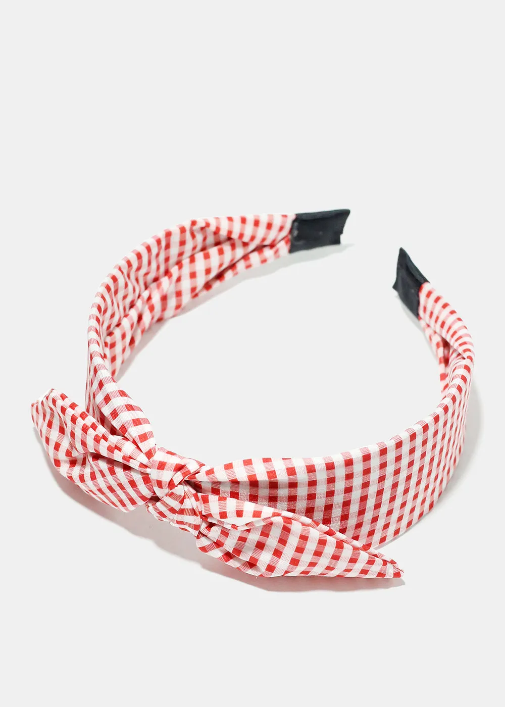 Plaid Headband with Bow