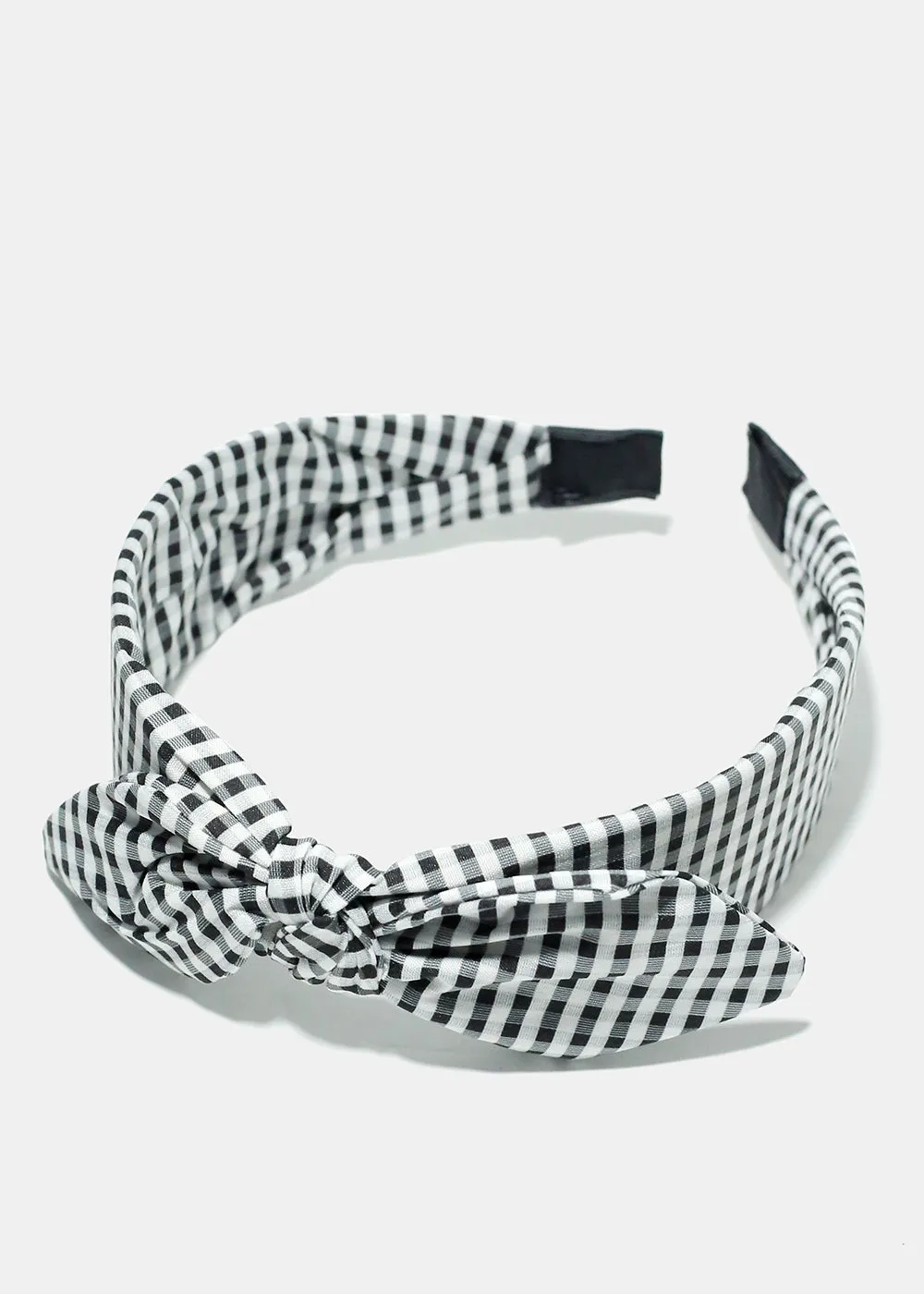 Plaid Headband with Bow