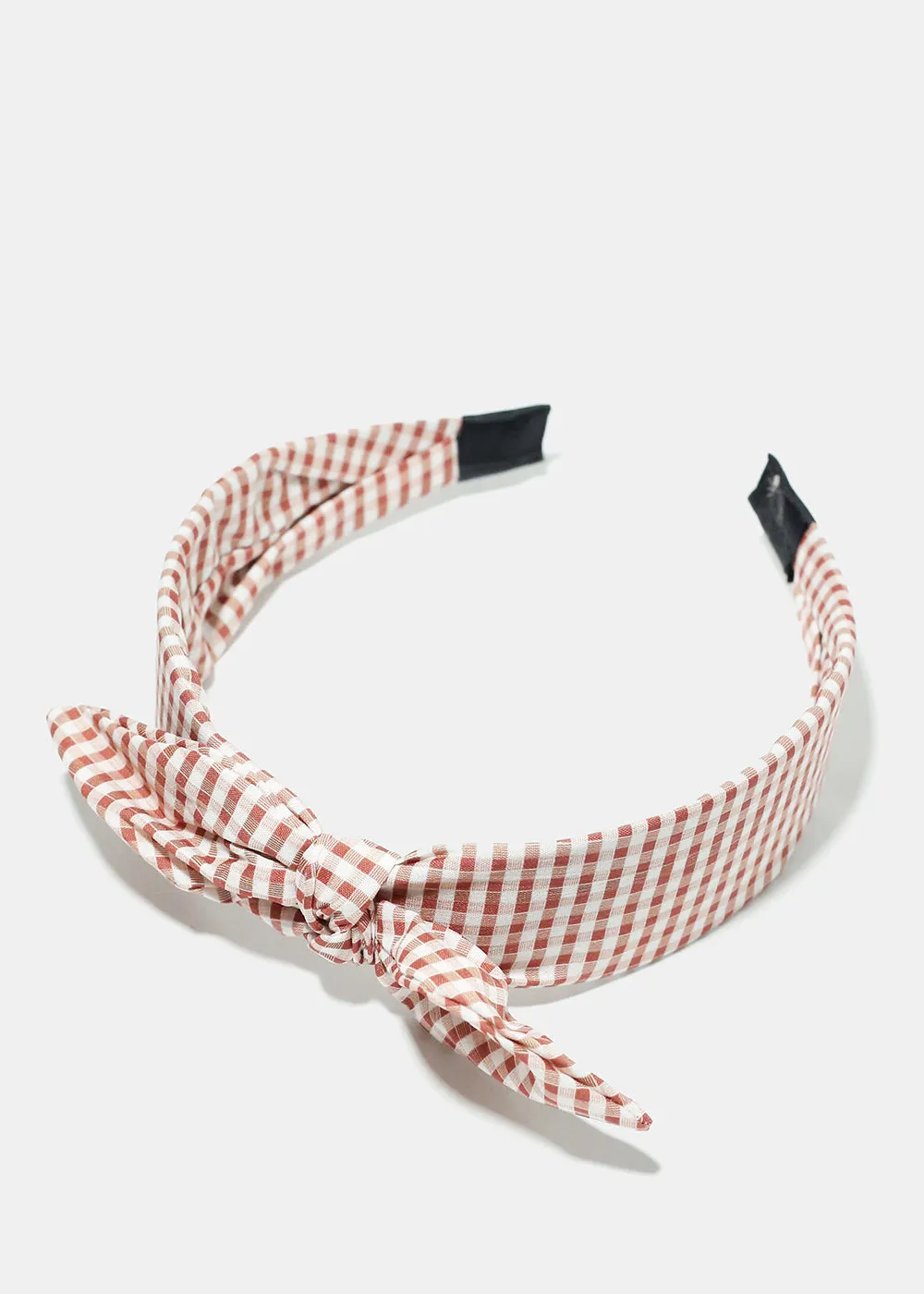 Plaid Headband with Bow