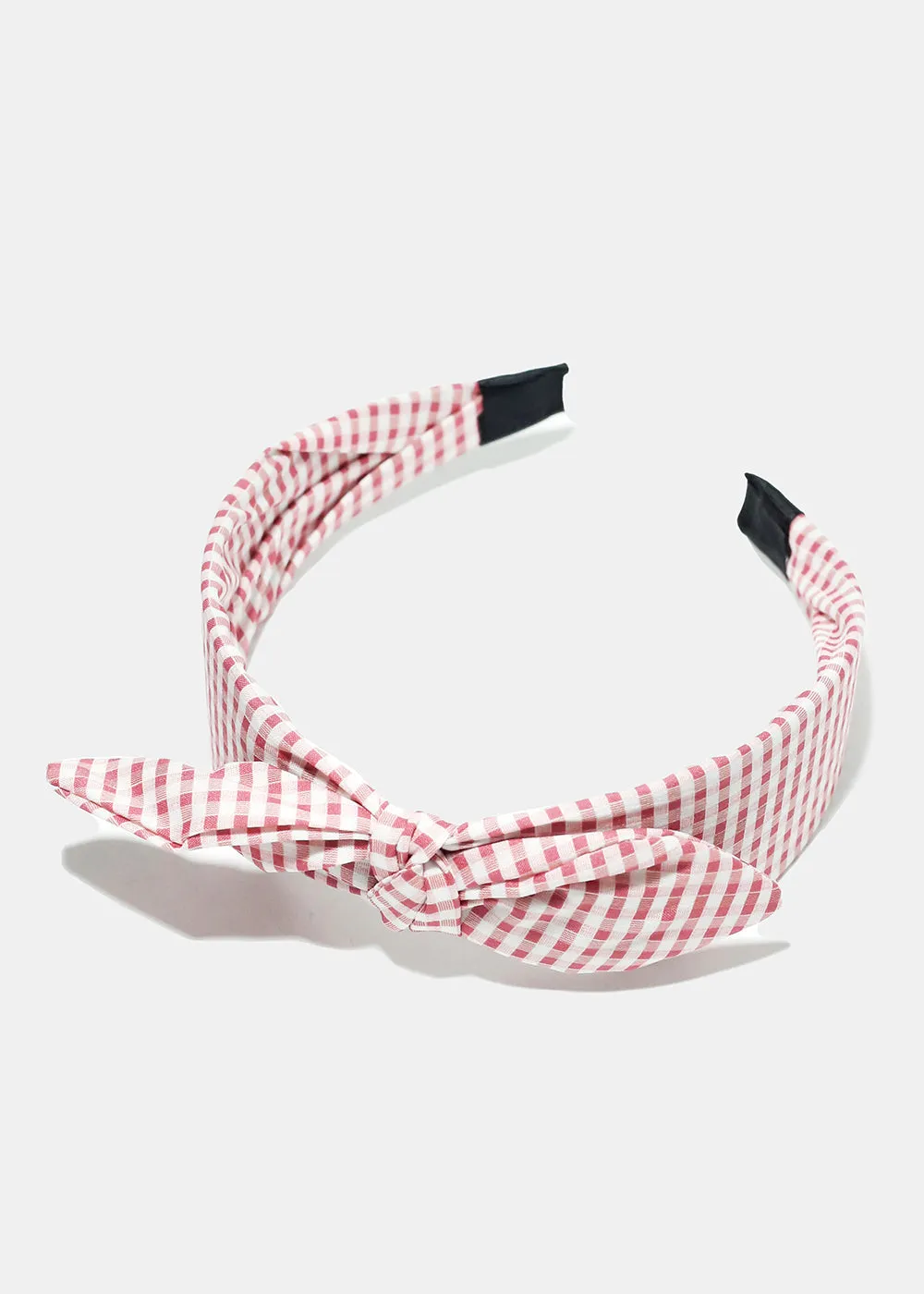 Plaid Headband with Bow