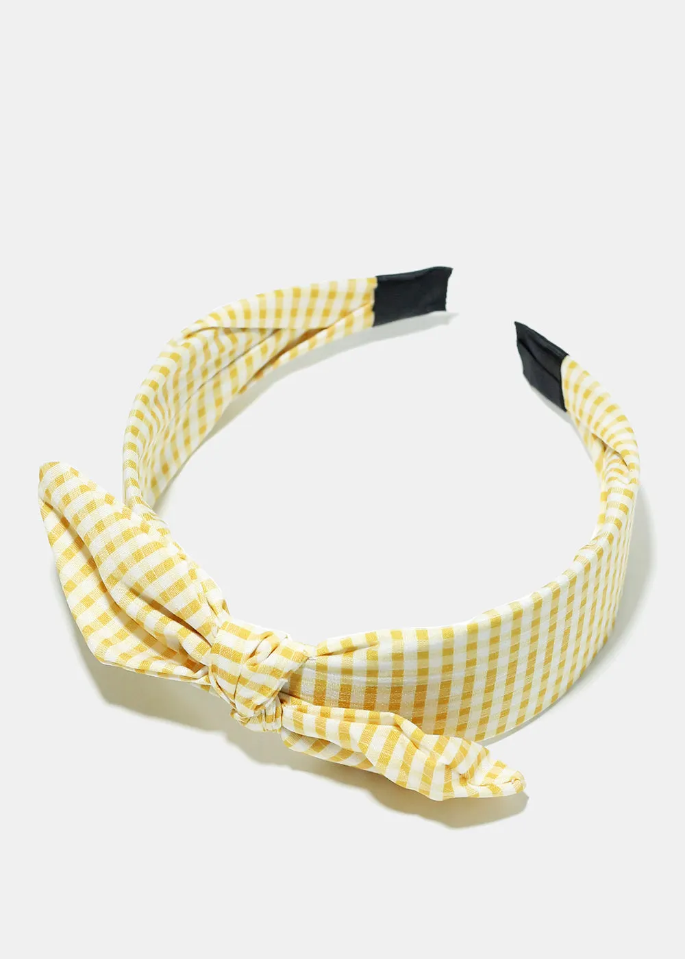 Plaid Headband with Bow