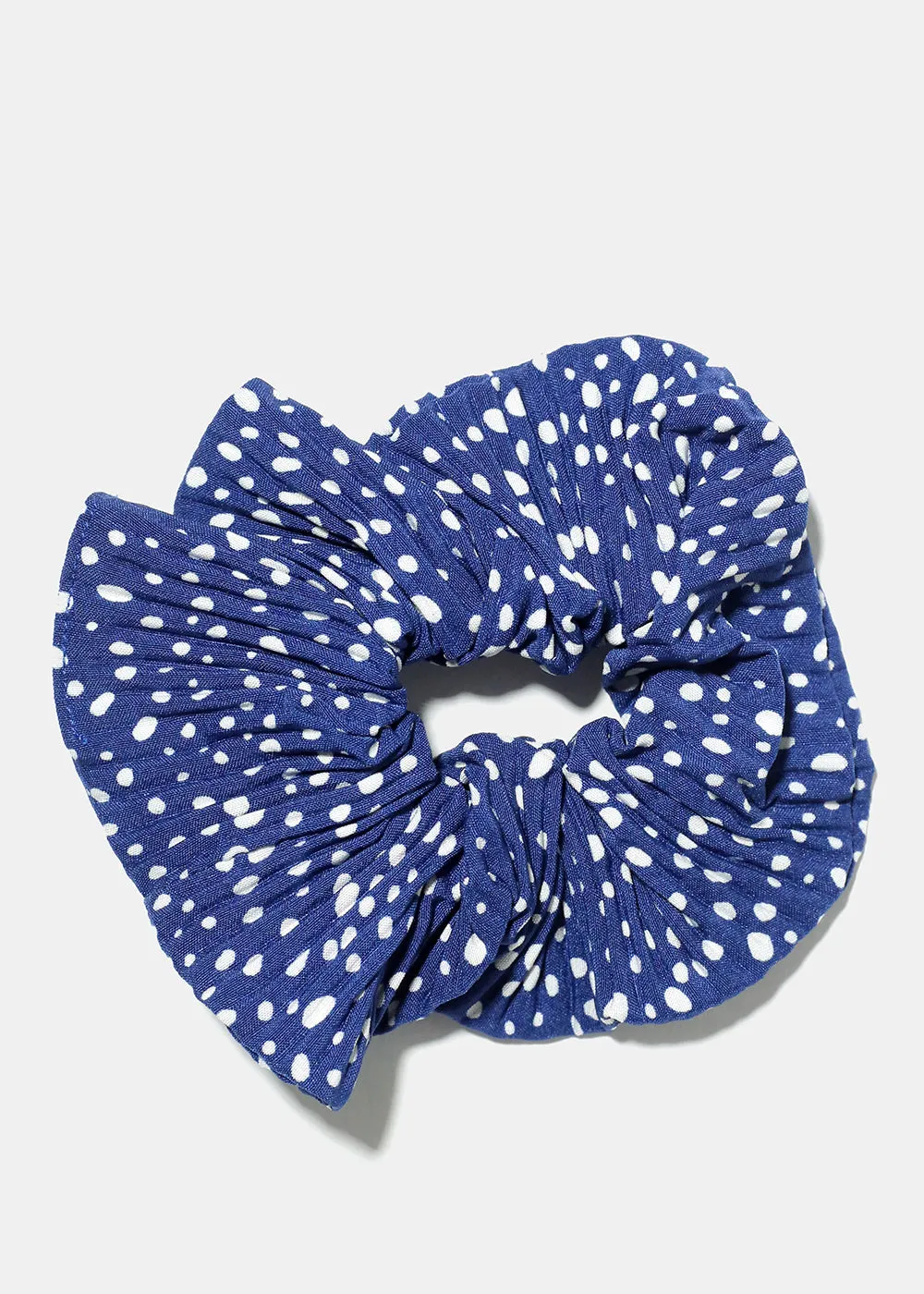 Polka Dot Ridged Scrunchie