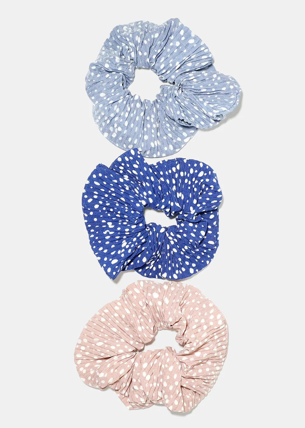 Polka Dot Ridged Scrunchie
