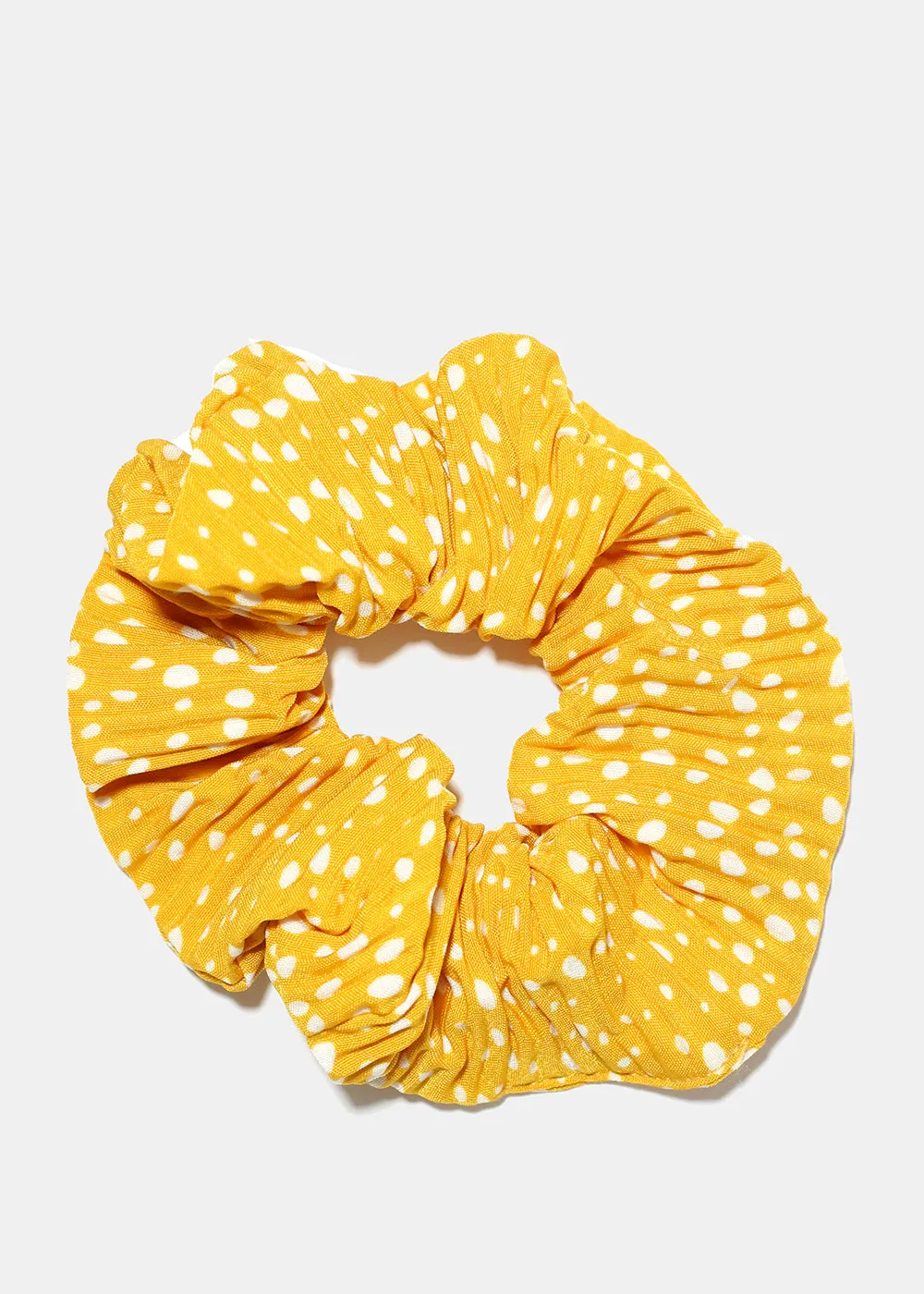 Polka Dot Ridged Scrunchie