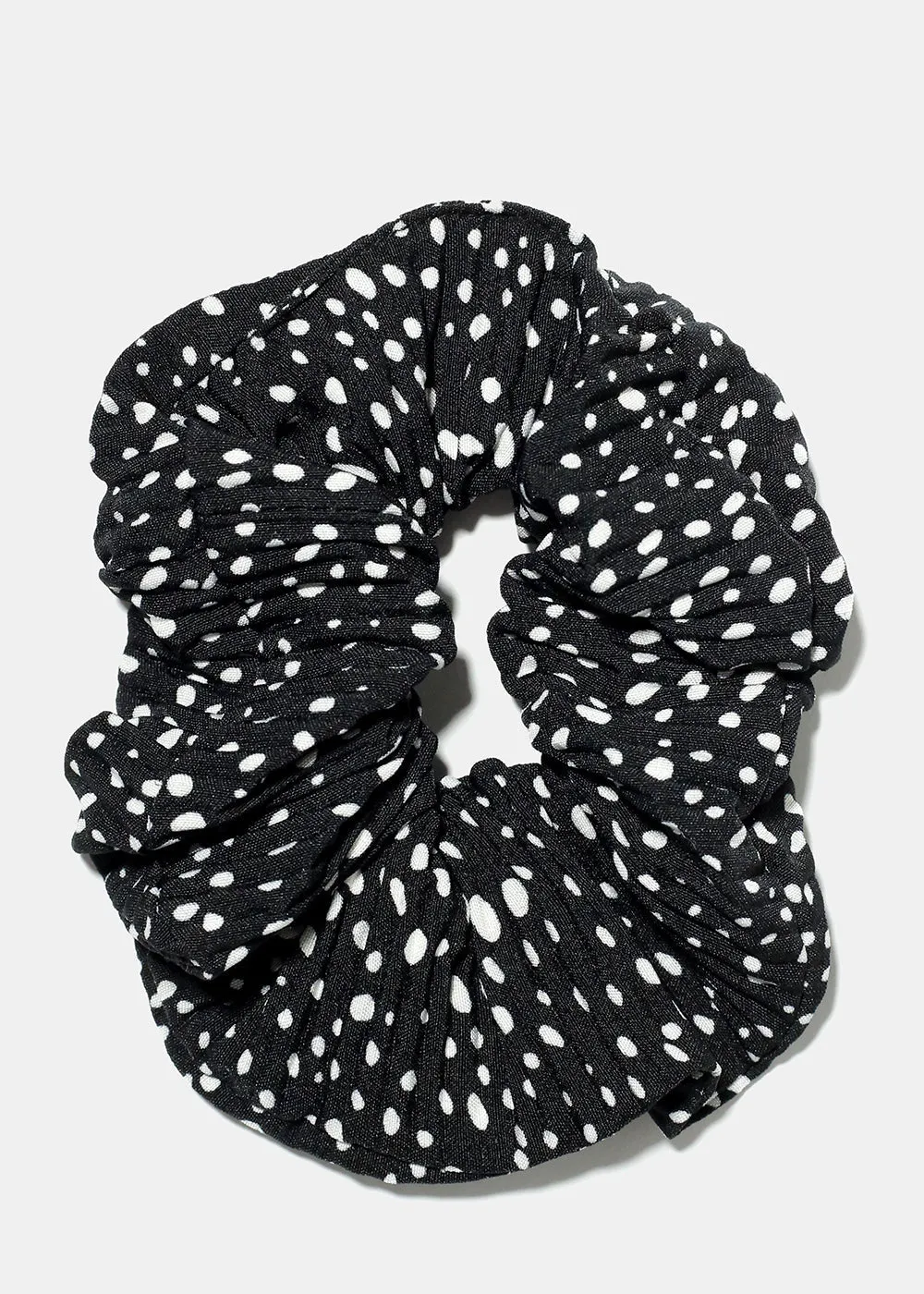 Polka Dot Ridged Scrunchie