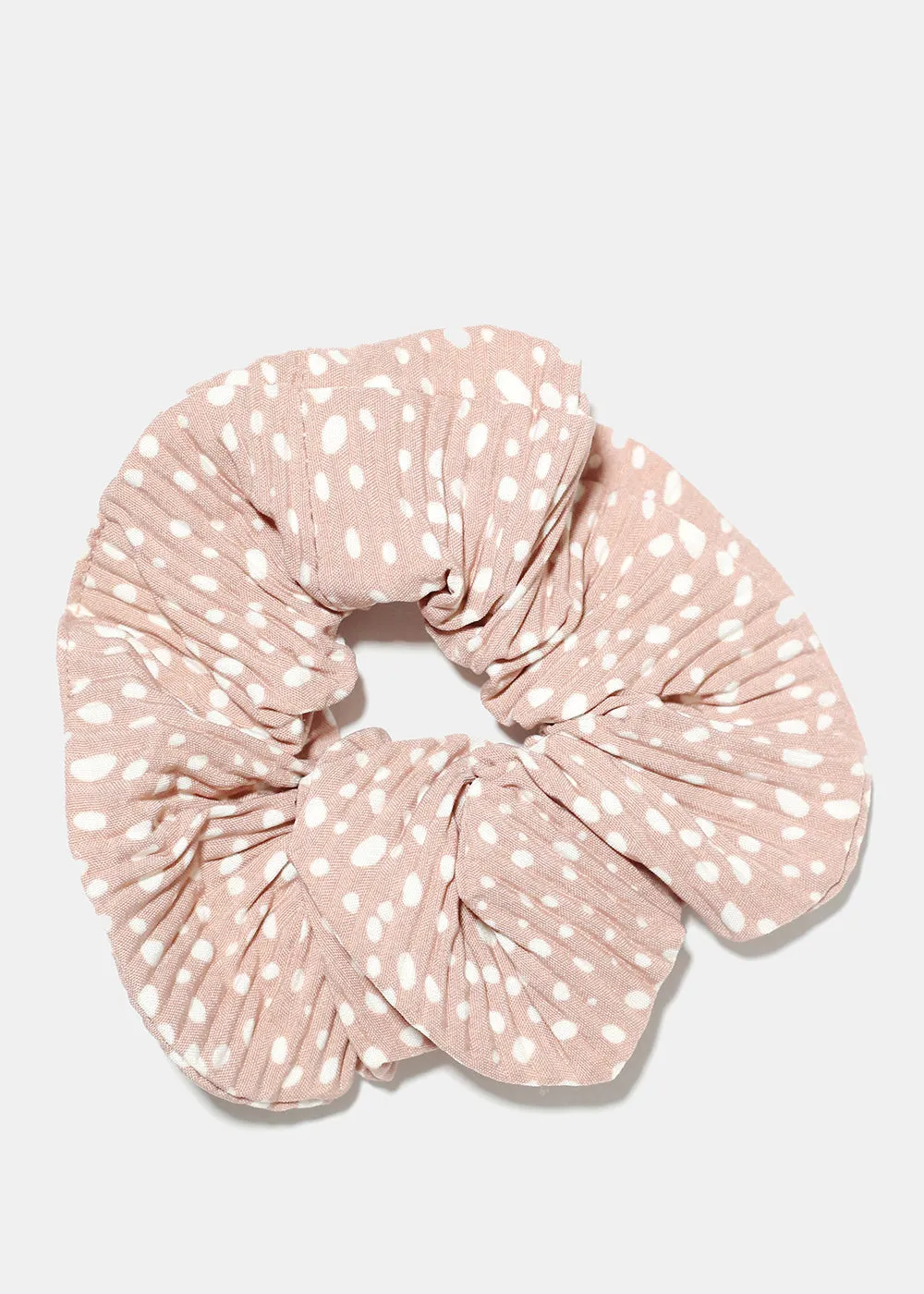 Polka Dot Ridged Scrunchie