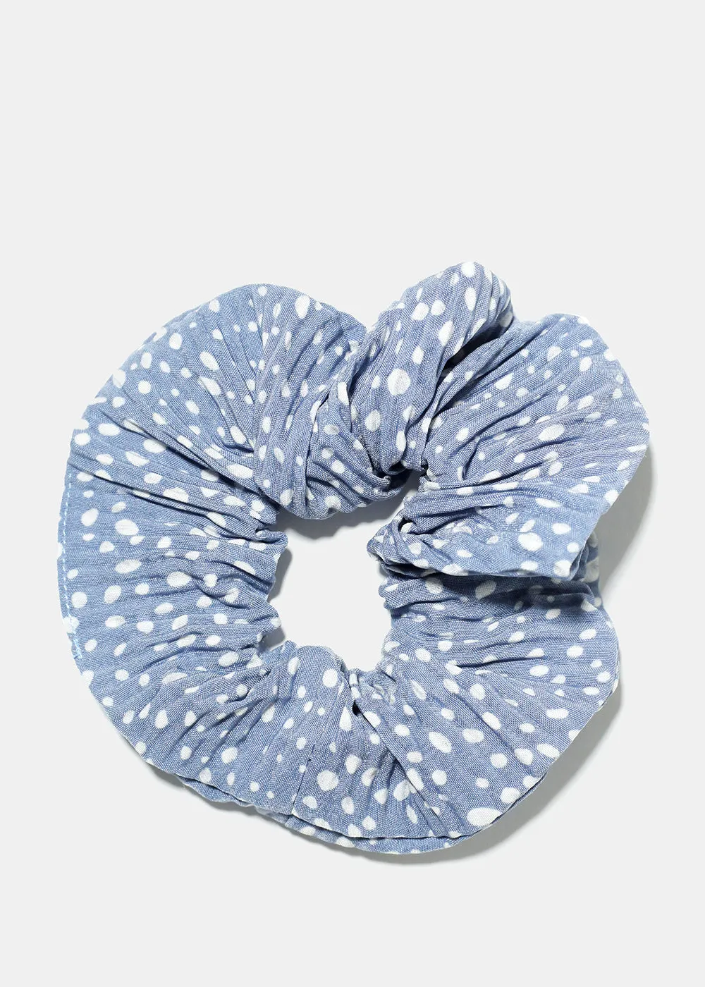 Polka Dot Ridged Scrunchie