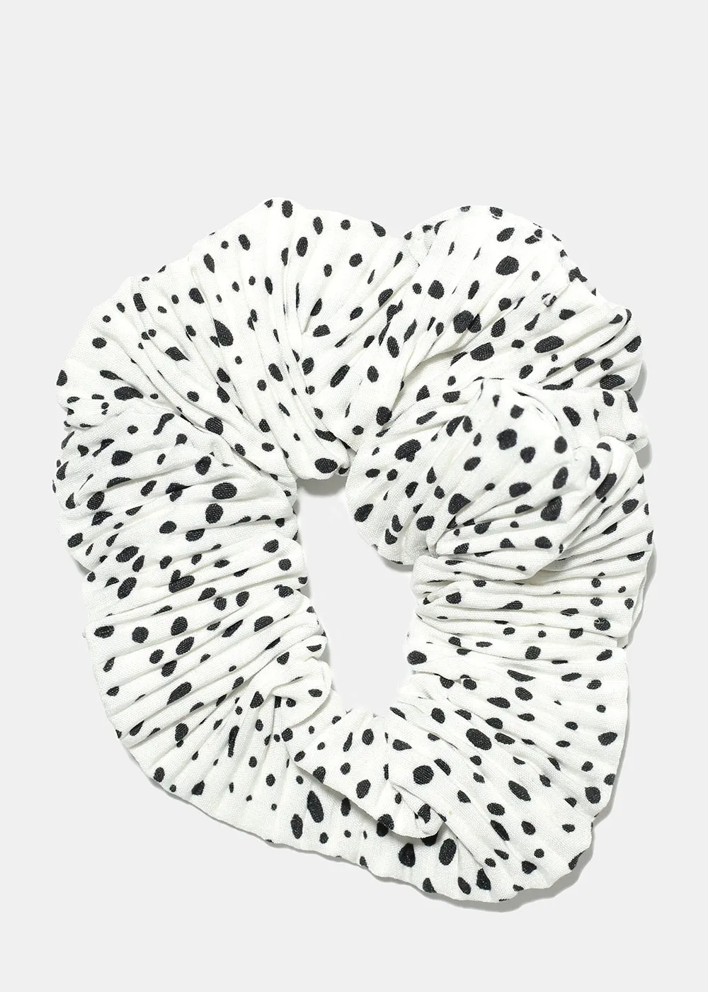 Polka Dot Ridged Scrunchie