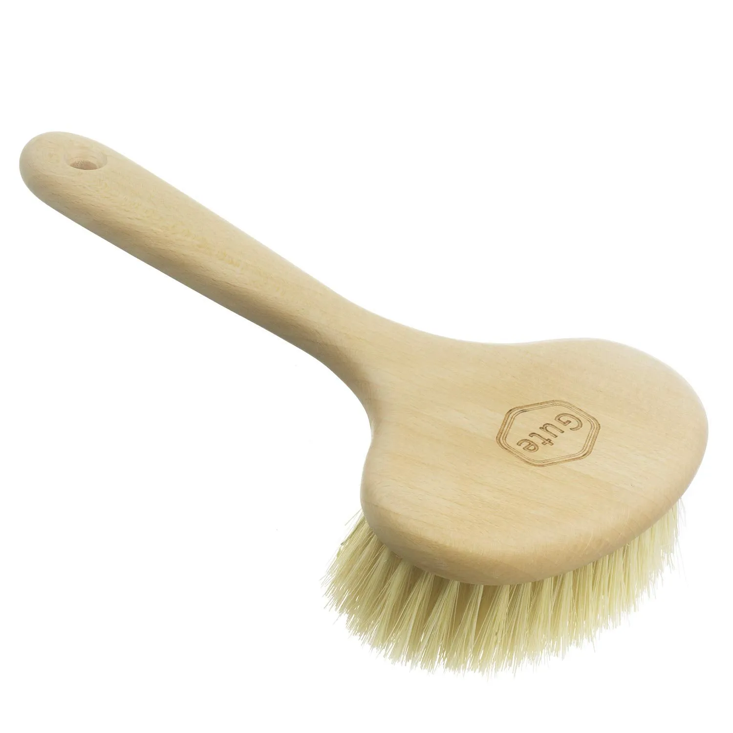 Professional Dry Brush, By Gute Dry Skin Body Brush, Dry Brush with Cactus/Vegetable Bristles (Firm/Extra Firm Bristles) With Handle - HANDMADE in ENGLAND