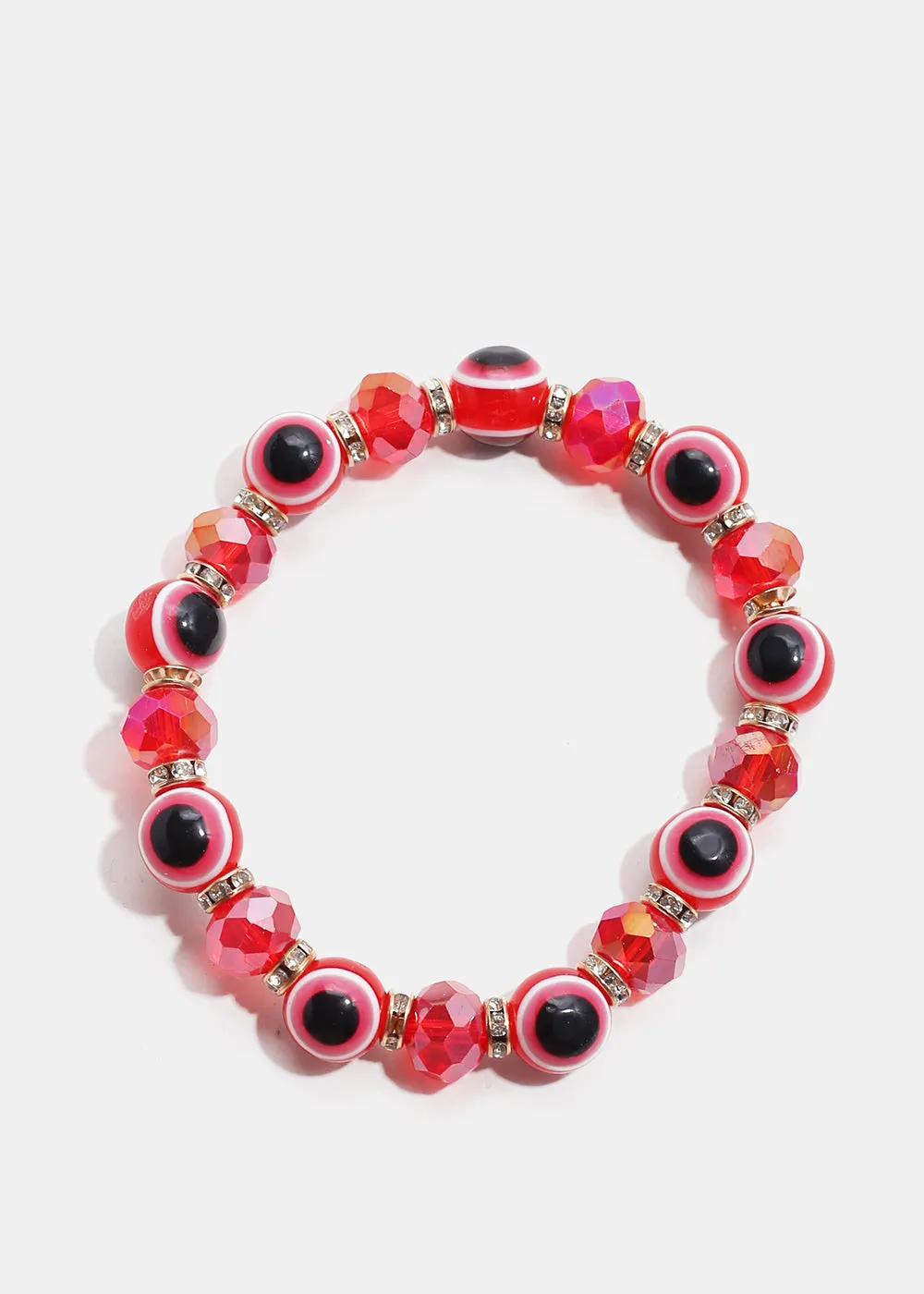 Red Evil Eye Bead Bracelet