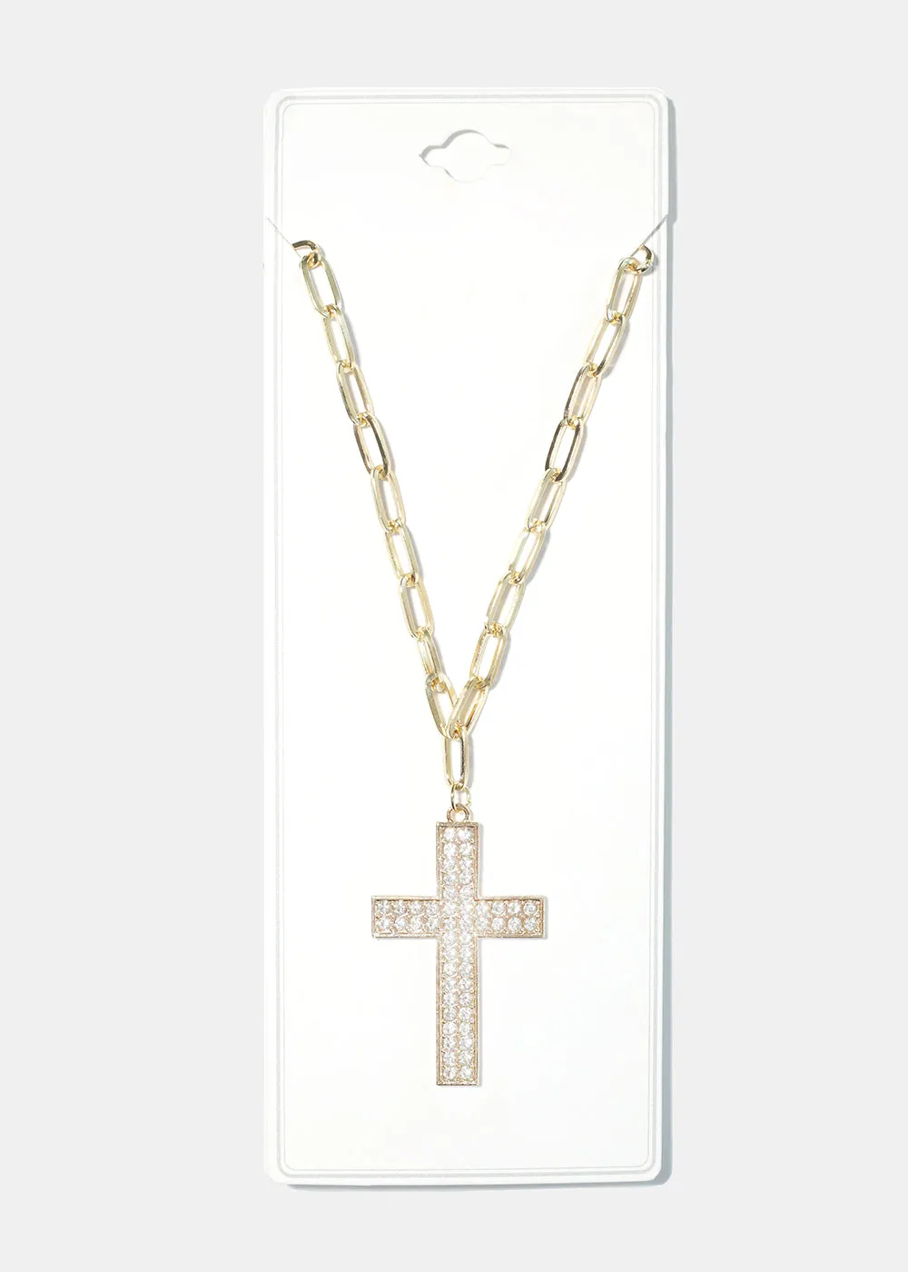 Rhinestone Cross Necklace