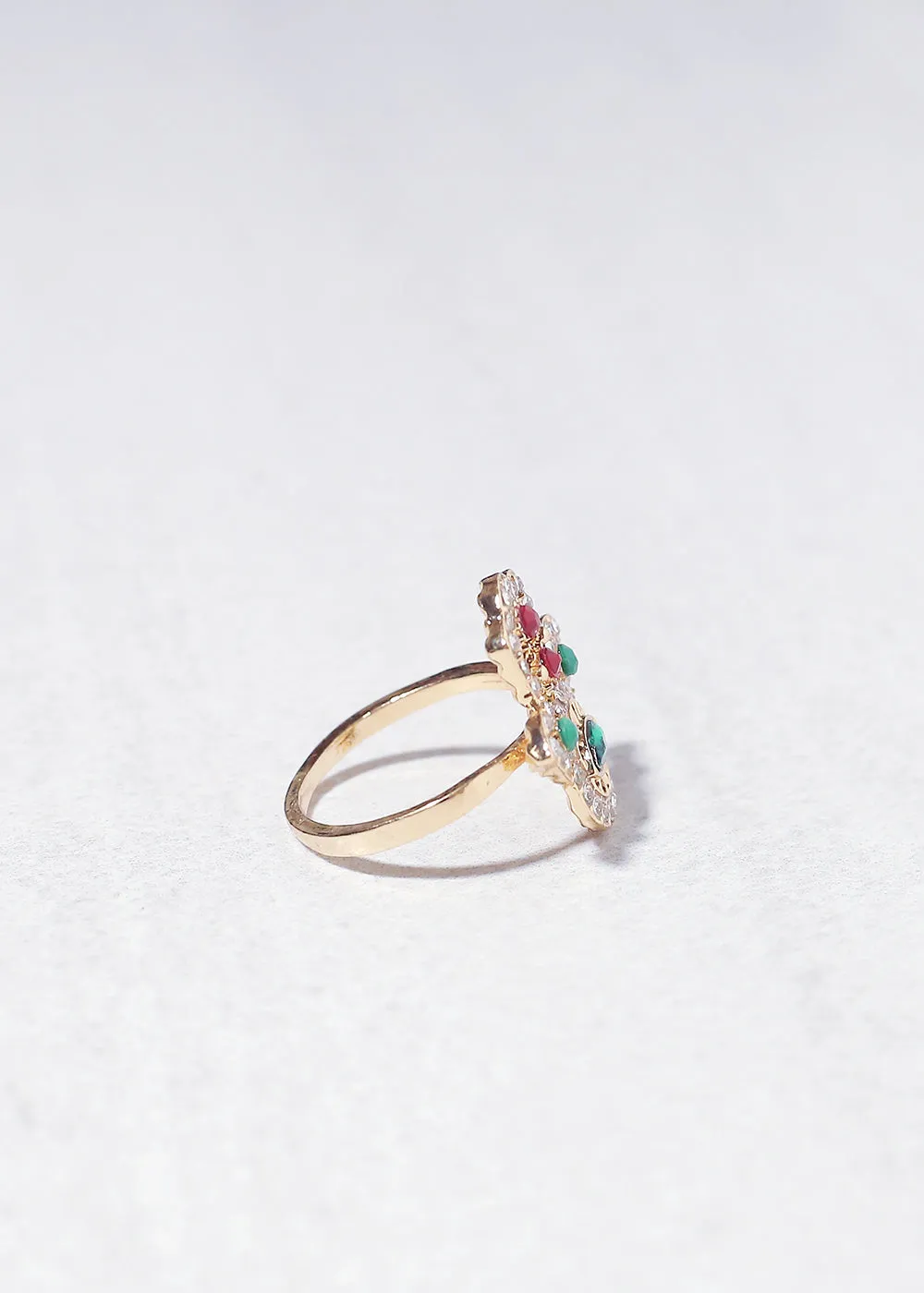 Rhinestone Hamsa Hand Ring