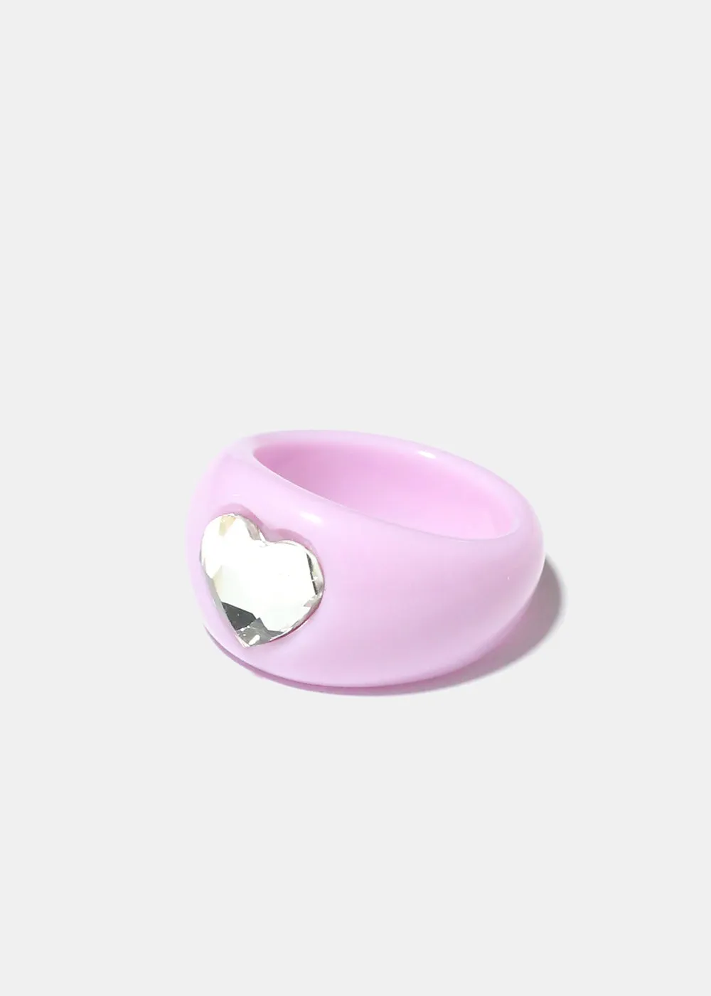 Rhinestone Heart Ring