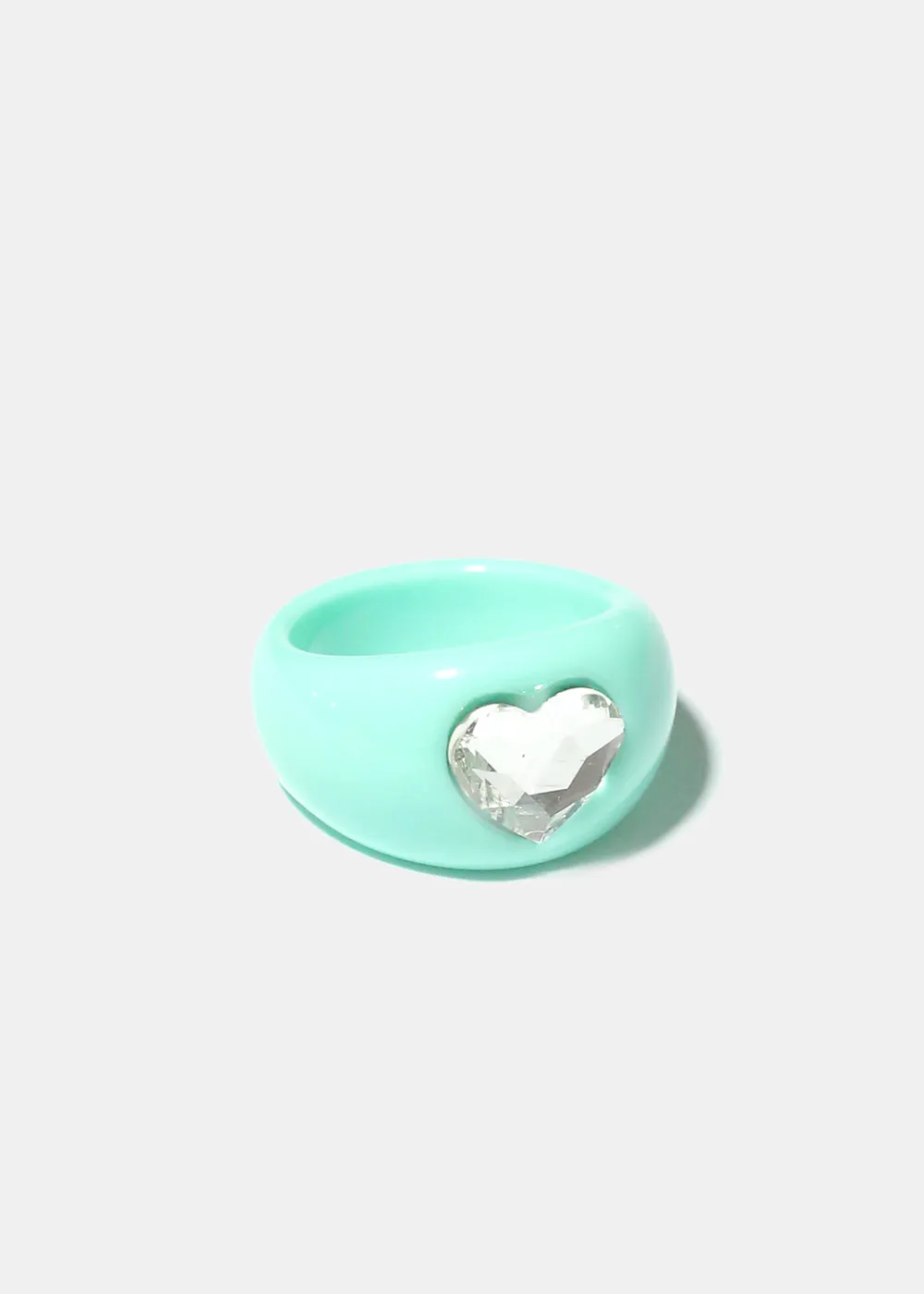 Rhinestone Heart Ring