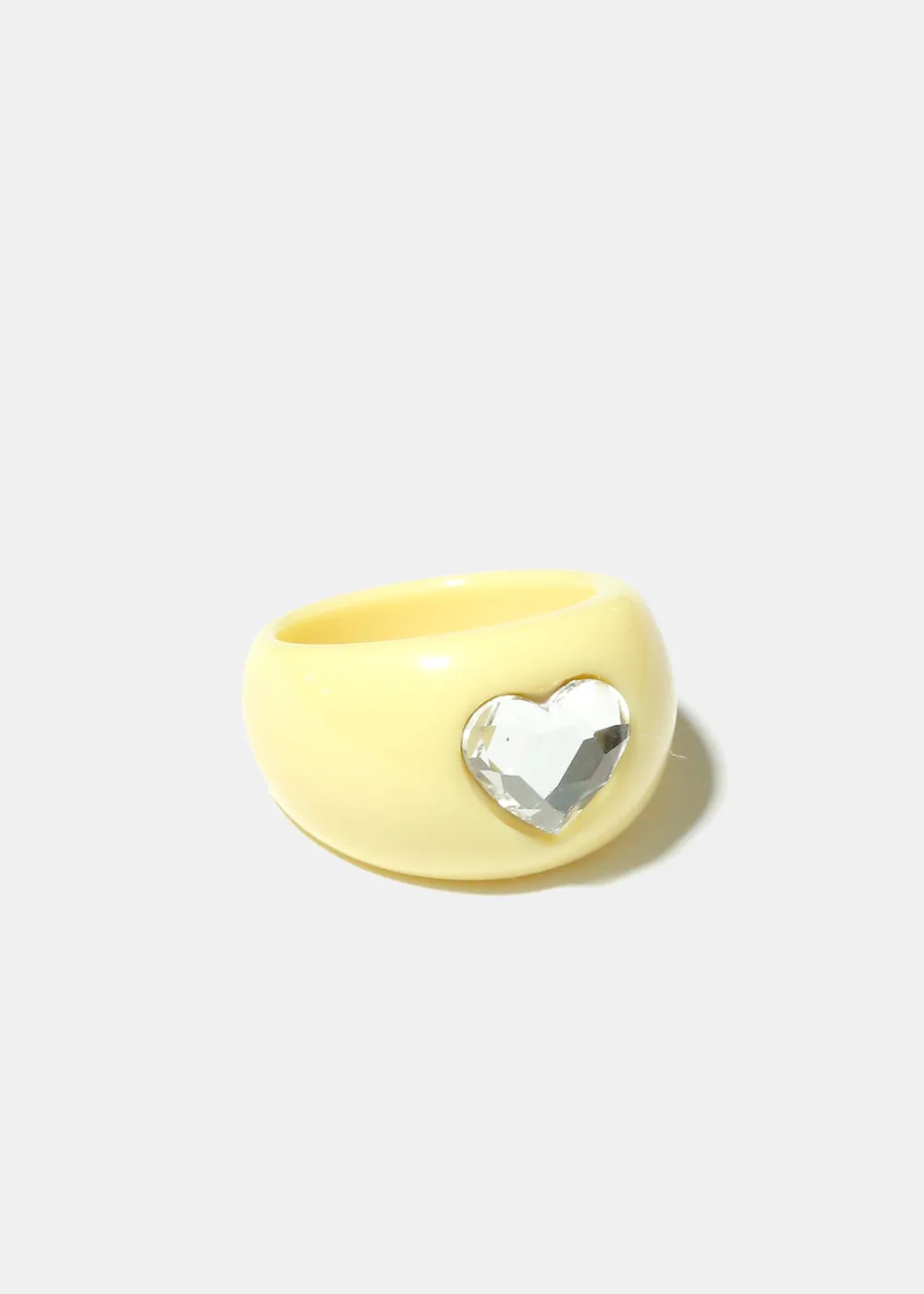 Rhinestone Heart Ring