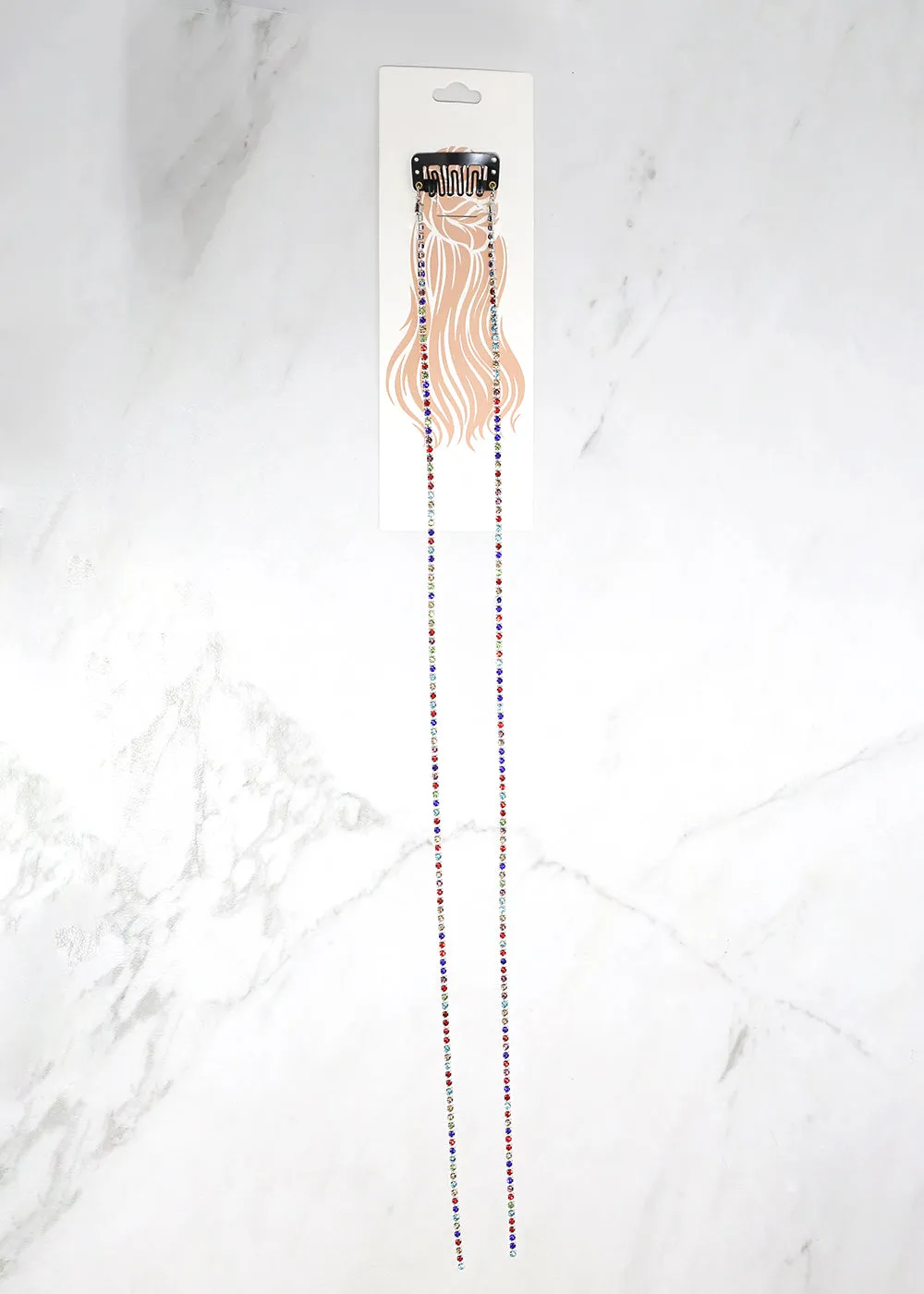 Rhinestone Tassel Har Clip