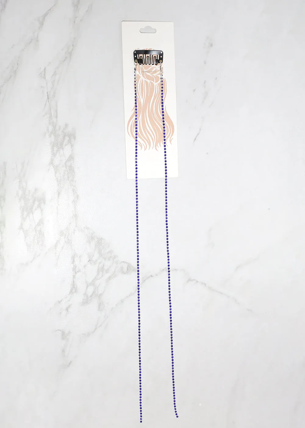 Rhinestone Tassel Har Clip