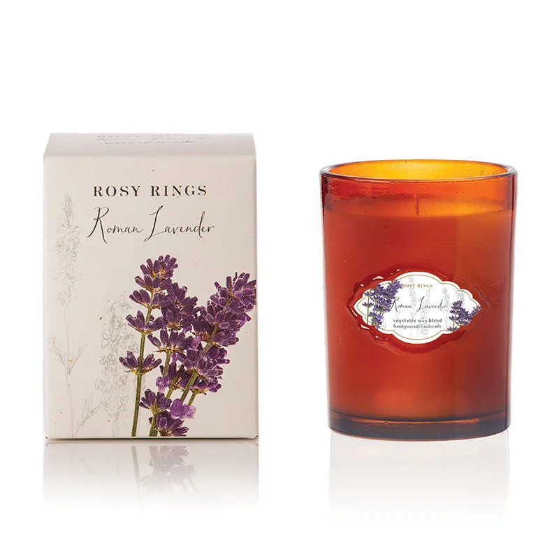 Rosy Rings Signature Glass Candle - Roman Lavender