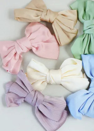 Satin Bow Hairclips