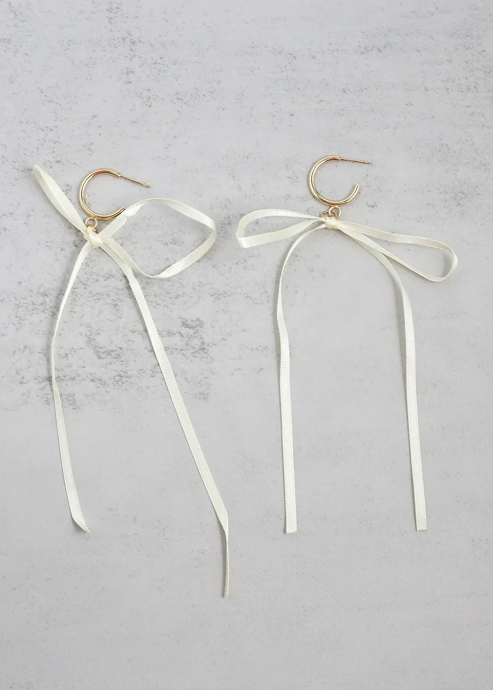 Satin Bow Statement Earrings