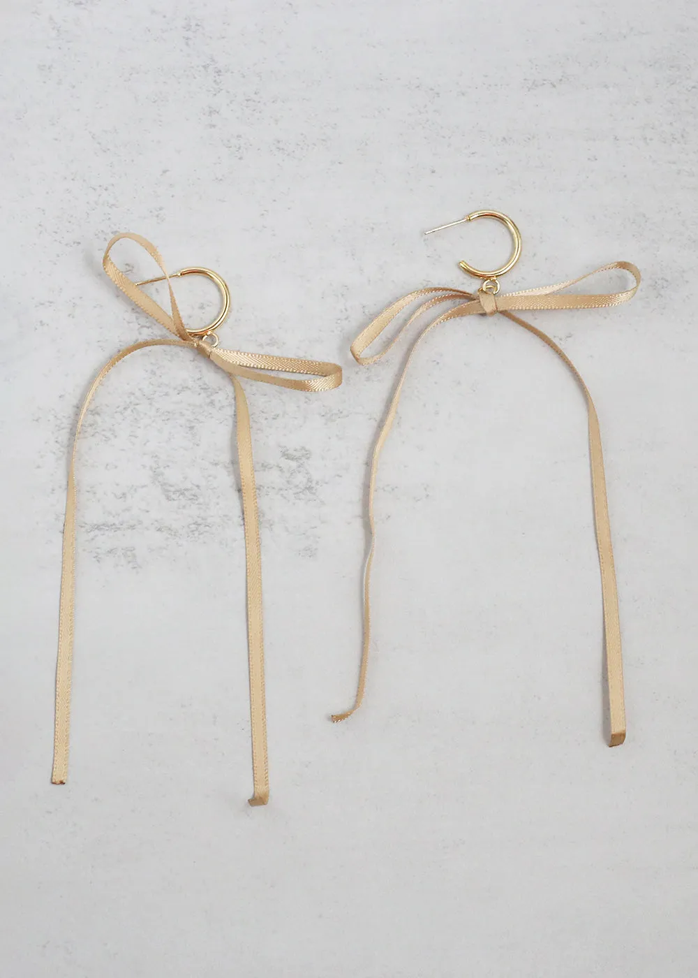 Satin Bow Statement Earrings