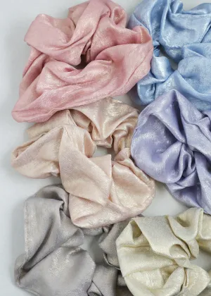 Shimmering Metallic Scrunchies