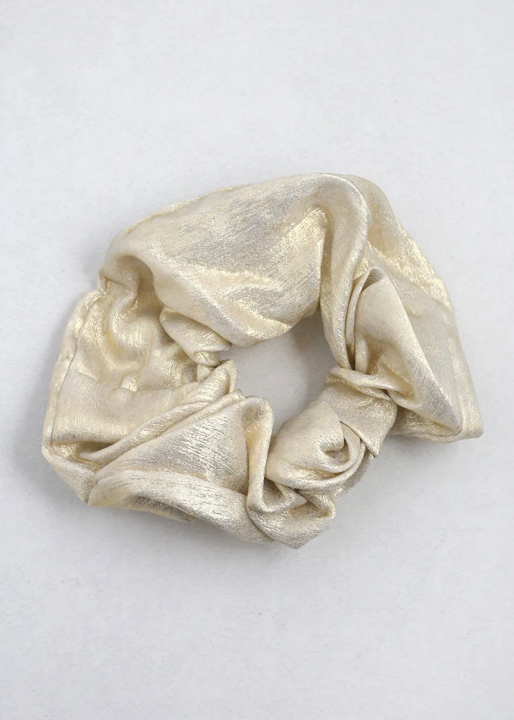 Shimmering Metallic Scrunchies