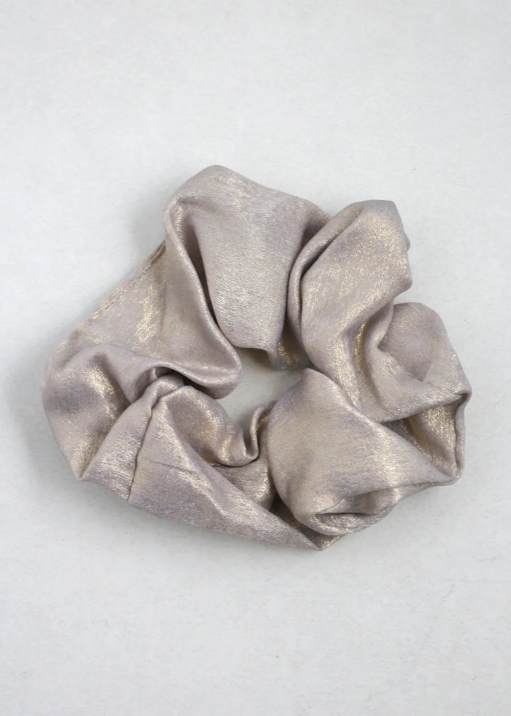 Shimmering Metallic Scrunchies