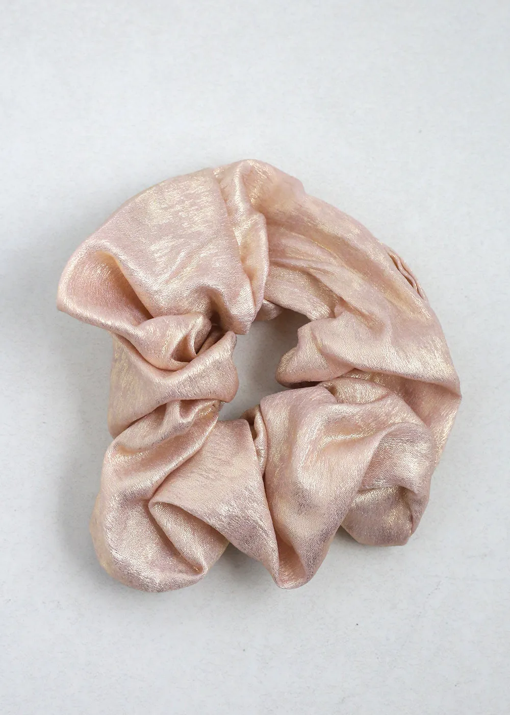 Shimmering Metallic Scrunchies