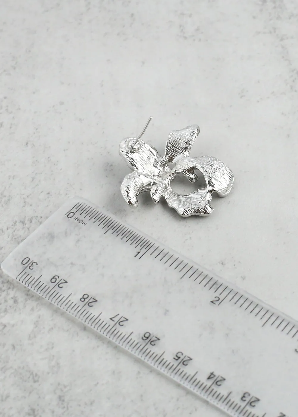 Silver Iris Earrings