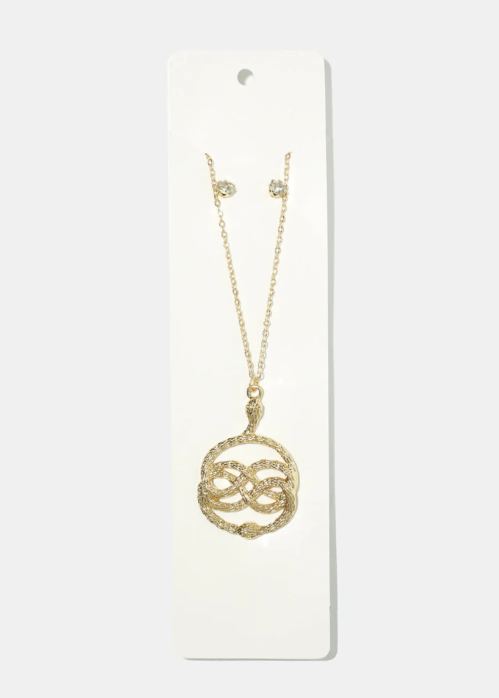 Snake Medallion & Earring Set